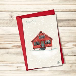 Carte de voeux "Le chalet"